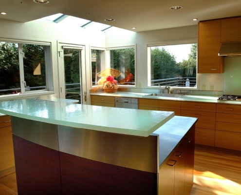 1" thick Arctic Dense Glass Counter Surfaces and Back Splashes - CT-025