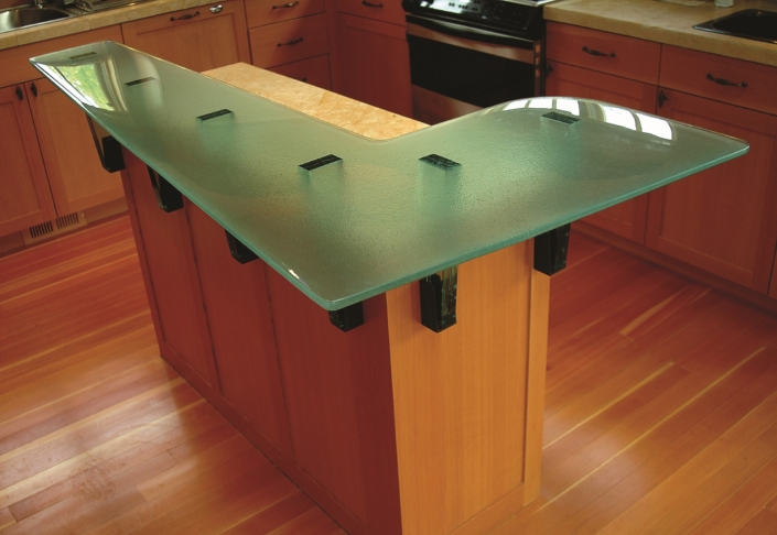 3/4" thick Slumped Glass Counter Top - CT-029