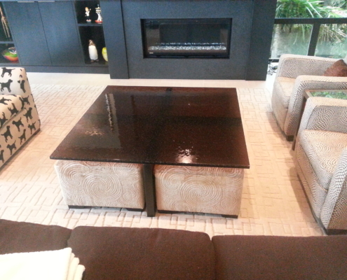 1" thick Infinity Bronze Glass Coffee Table - DT-022