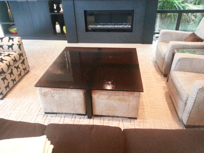 1" thick Infinity Bronze Glass Coffee Table - DT-022