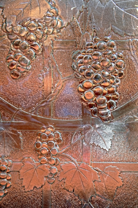 Detail from Slumped Glass Wine Door Panel - DW-011