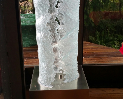 Custom Slumped Glass Light Sculpture - SP-020