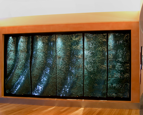 Custom Texture Art Glass Accent Wall - WP-004