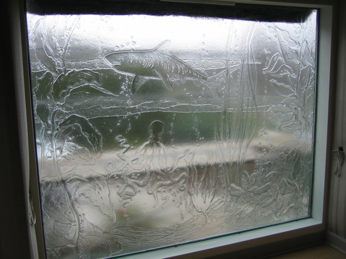 Custom Texture Slump Glass Privacy Window - DW-021